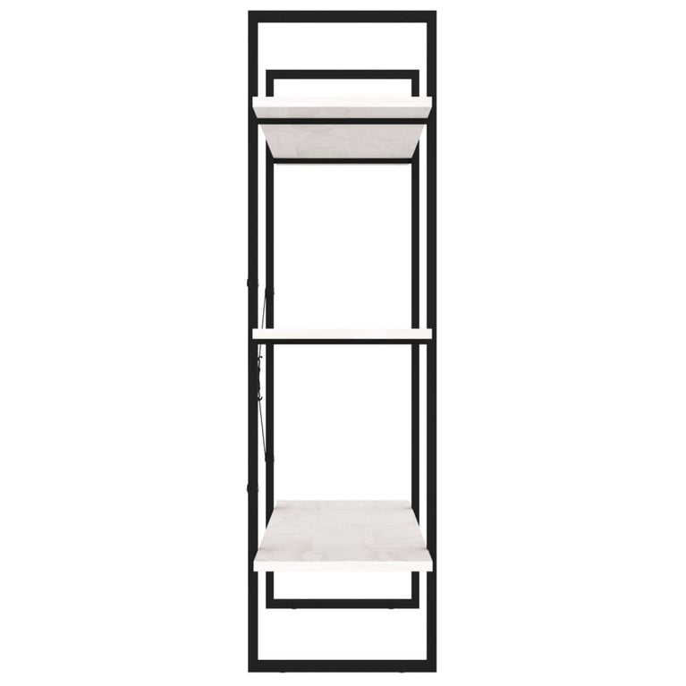 Boekenkast met 3 schappen 100x30x105 cm massief grenenhout wit MeubelReus
