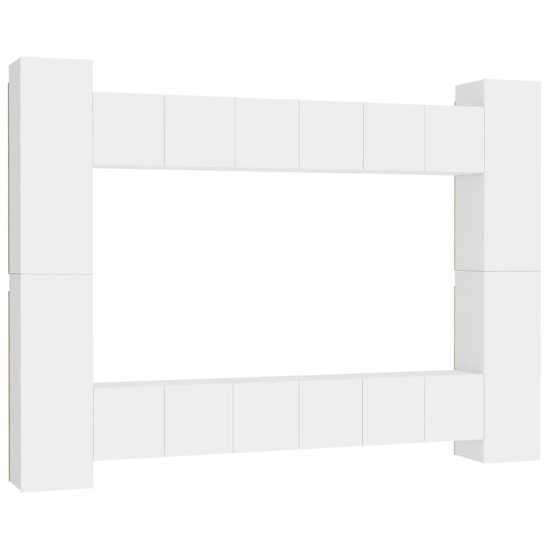 10-delige Tv-meubelset spaanplaat wit MeubelReus