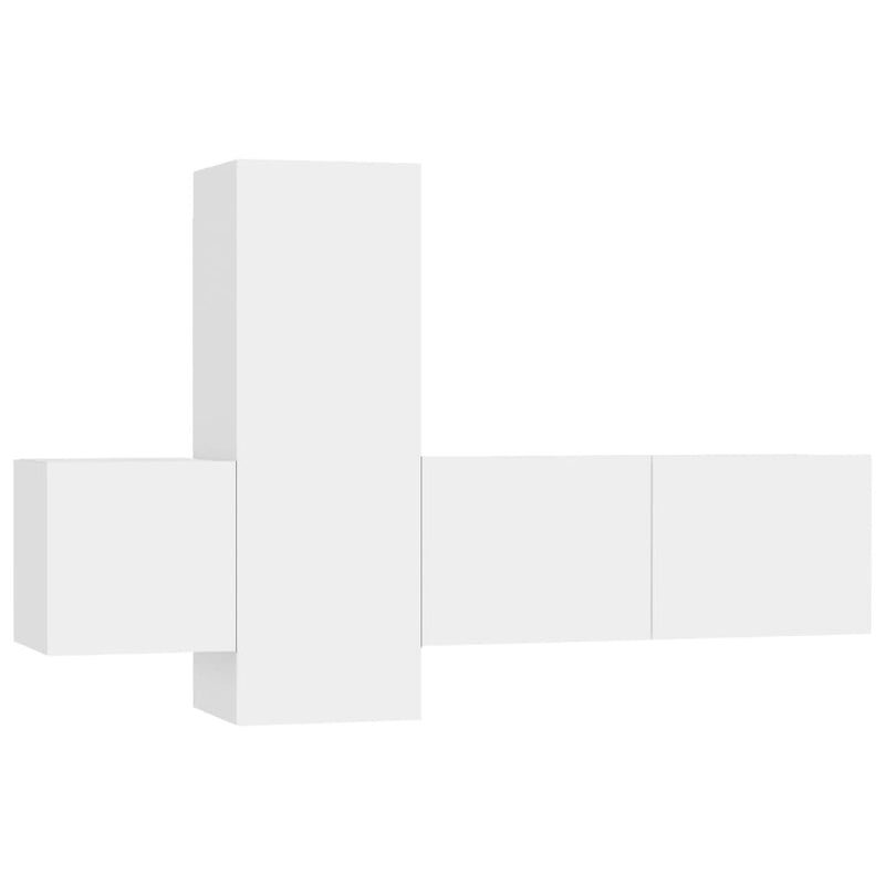 3-delige Tv-meubelset spaanplaat wit MeubelReus