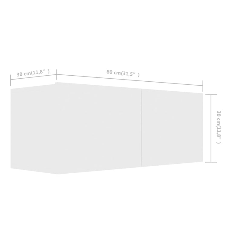 6-delige Tv-meubelset spaanplaat wit MeubelReus