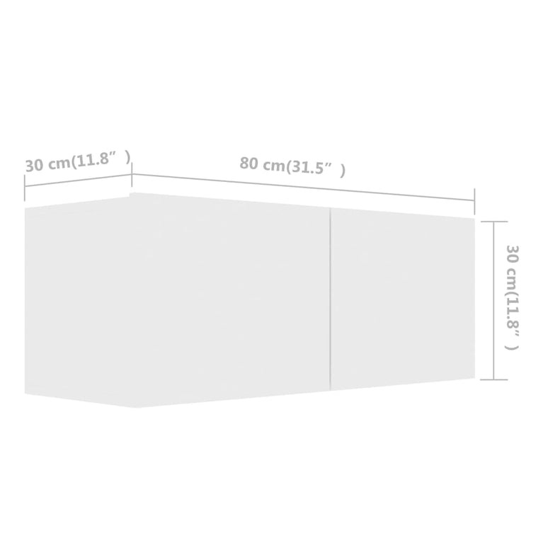 5-delige Tv-meubelset spaanplaat wit MeubelReus