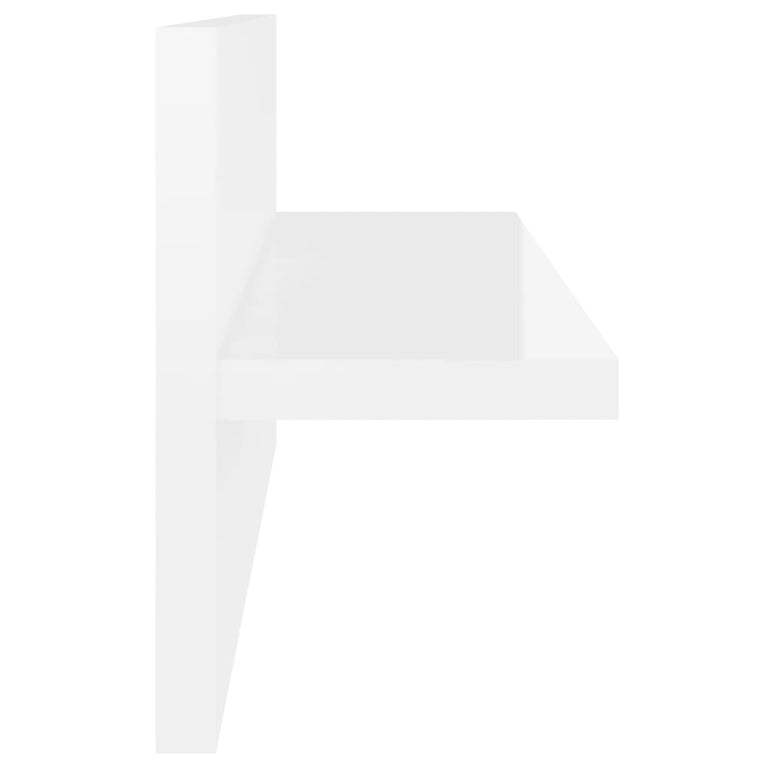 Wandschappen 2 st 40x11,5x18 cm hoogglans wit MeubelReus