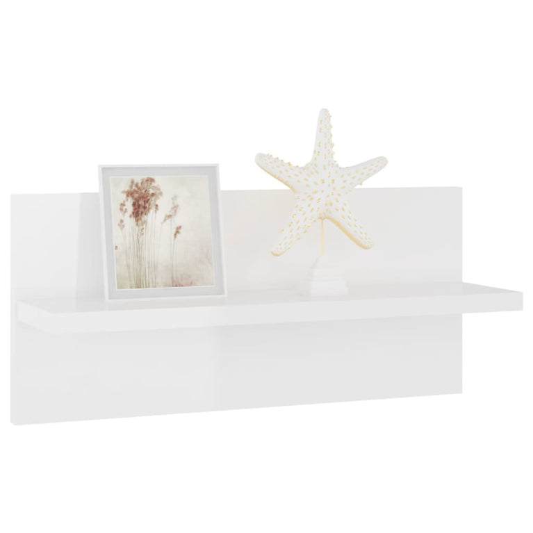 Wandschappen 4 st 40x11,5x18 cm hoogglans wit MeubelReus