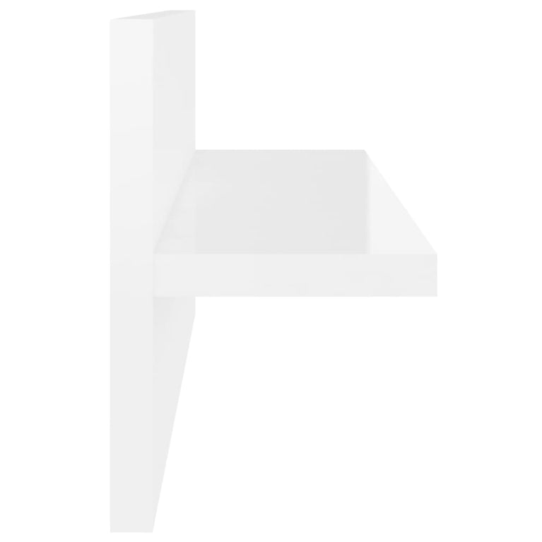 Wandschappen 4 st 40x11,5x18 cm hoogglans wit MeubelReus