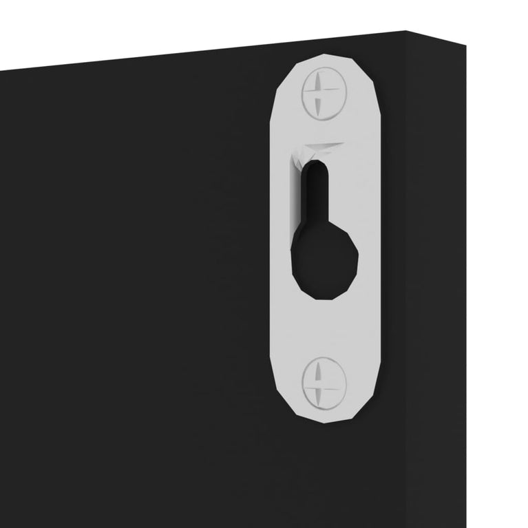 Wandschappen 4 st 60x11,5x18 cm spaanplaat hoogglans zwart MeubelReus