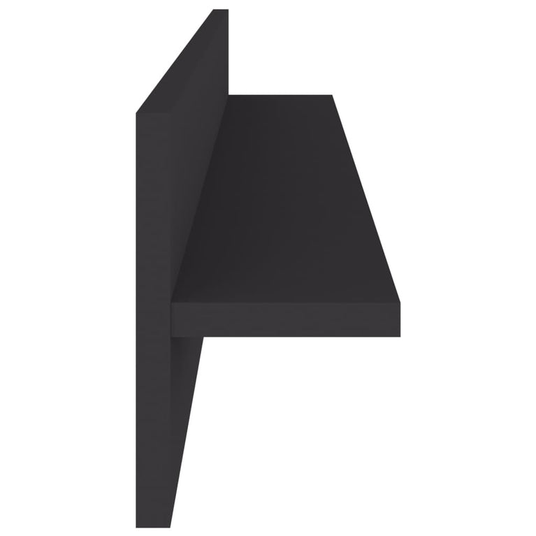 Wandschappen 4 st 80x11,5x18 cm spaanplaat grijs MeubelReus