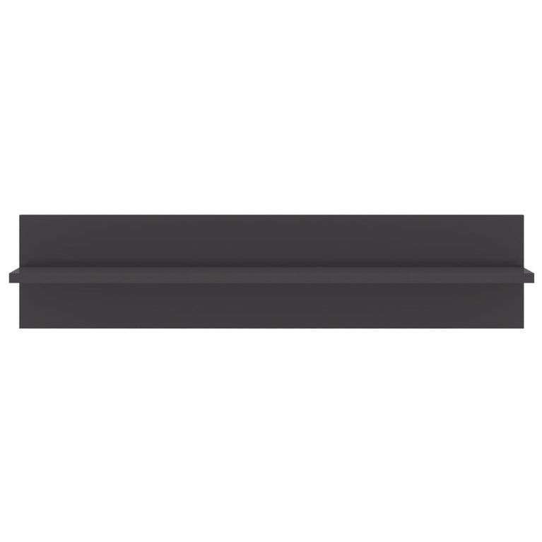 Wandschappen 4 st 80x11,5x18 cm spaanplaat hoogglans grijs MeubelReus