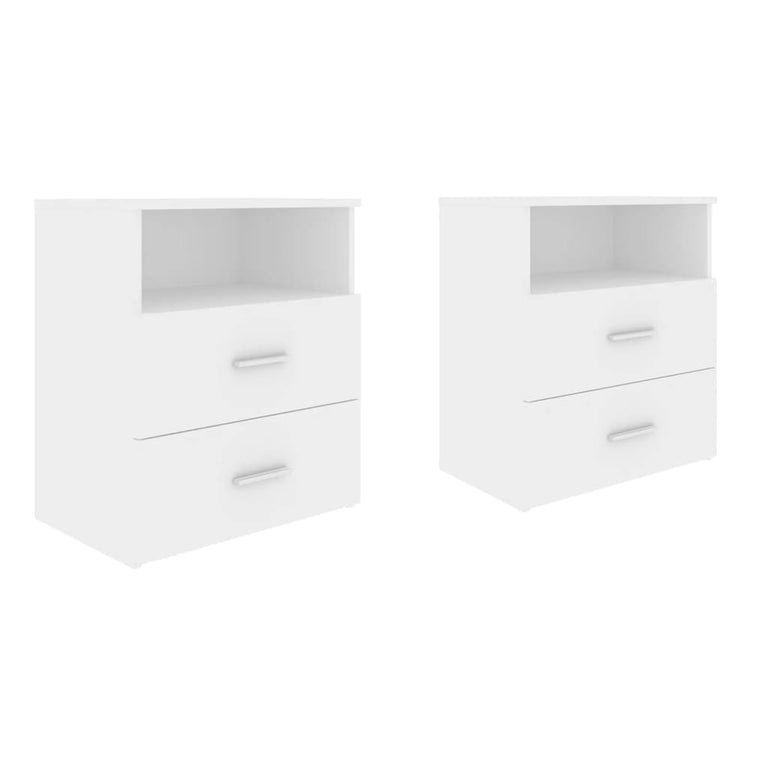 Nachtkastjes 2 st 50x32x60 cm wit MeubelReus