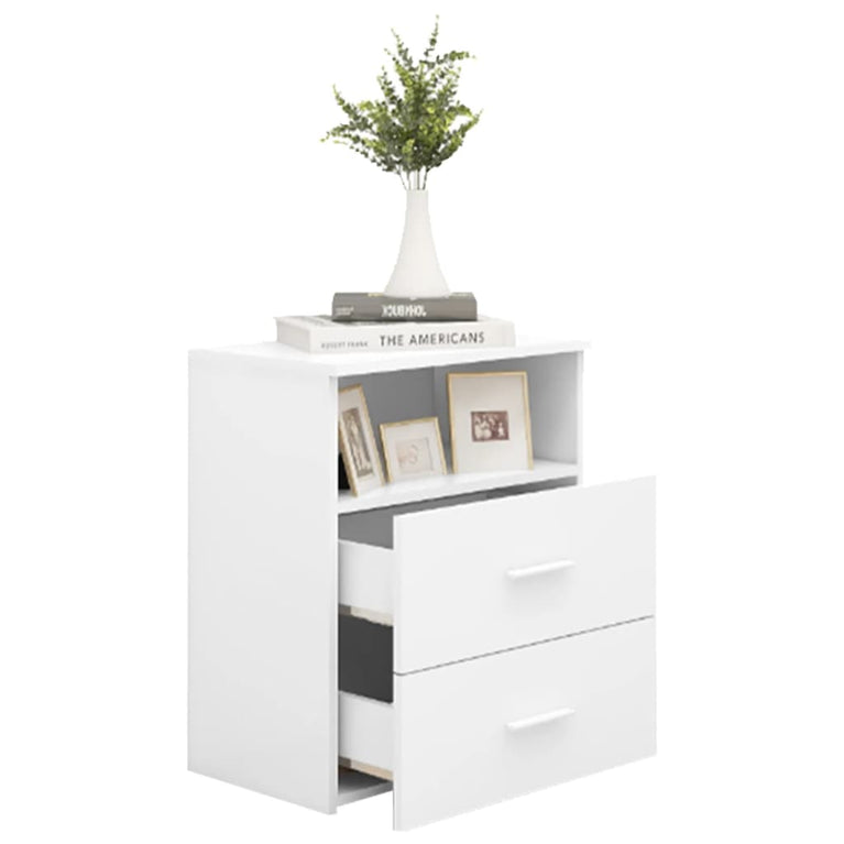 Nachtkastjes 2 st 50x32x60 cm wit MeubelReus