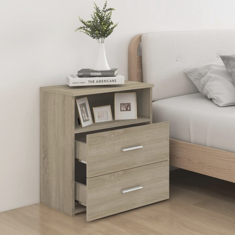 Nachtkastjes 2 st 50x32x60 cm sonoma eikenkleurig MeubelReus