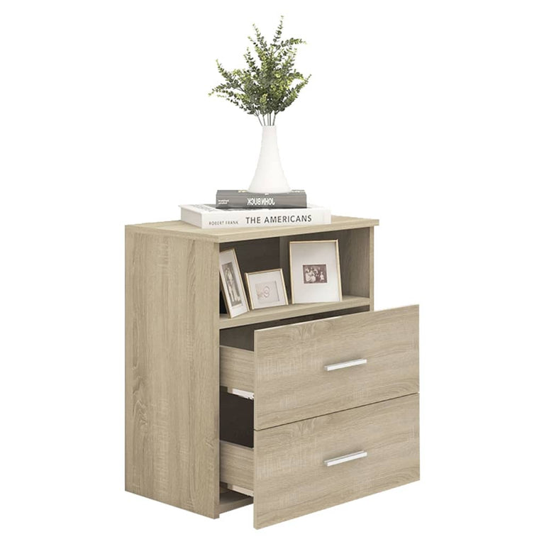 Nachtkastjes 2 st 50x32x60 cm sonoma eikenkleurig MeubelReus