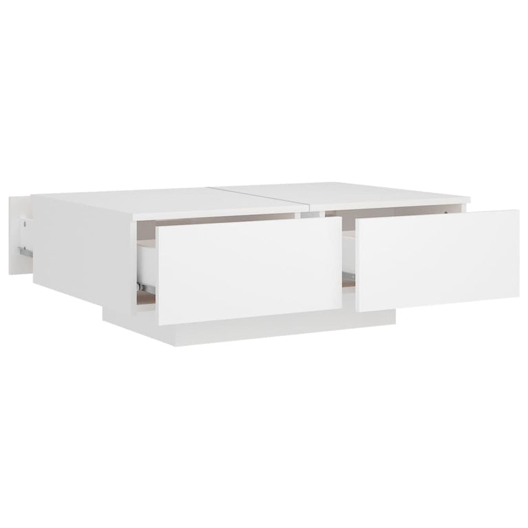 Salontafel 90x60x31 cm bewerkt hout wit MeubelReus