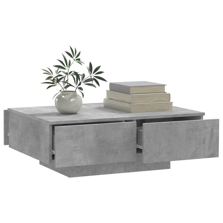 Salontafel 90x60x31 cm spaanplaat betongrijs MeubelReus
