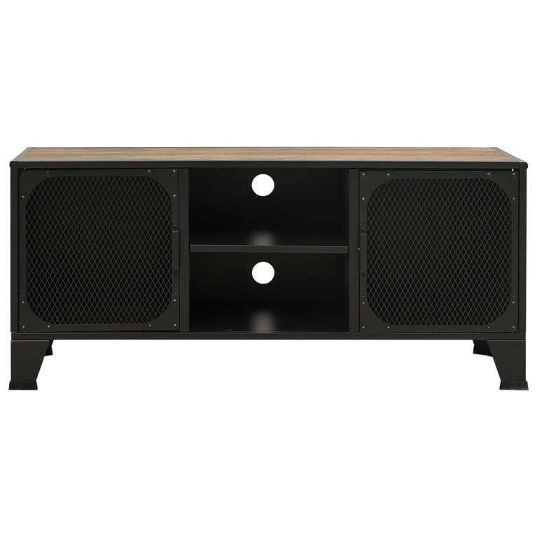 Tv-meubel 105x36x47 cm metaal en MDF rustiek bruin MeubelReus