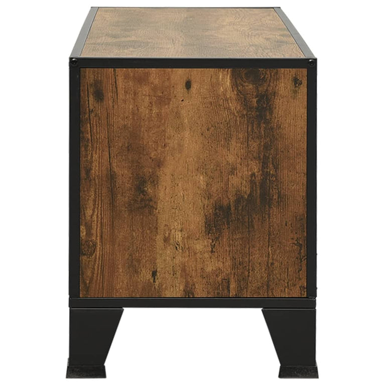 Tv-meubel 105x36x47 cm metaal en MDF rustiek bruin MeubelReus