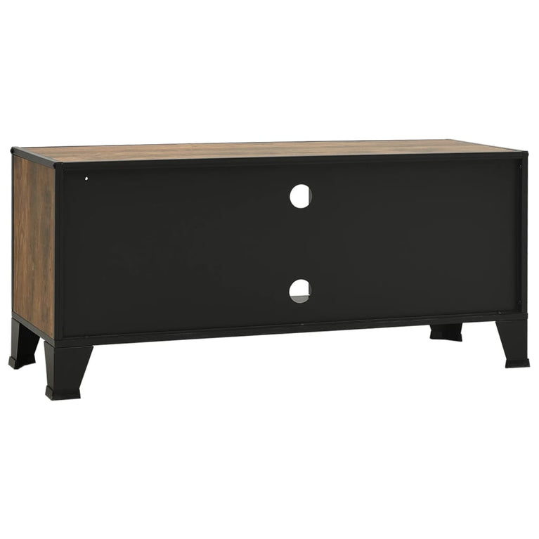 Tv-meubel 105x36x47 cm metaal en MDF rustiek bruin MeubelReus