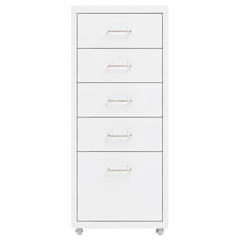 Ladeblok verrijdbaar 28x41x69 cm metaal wit