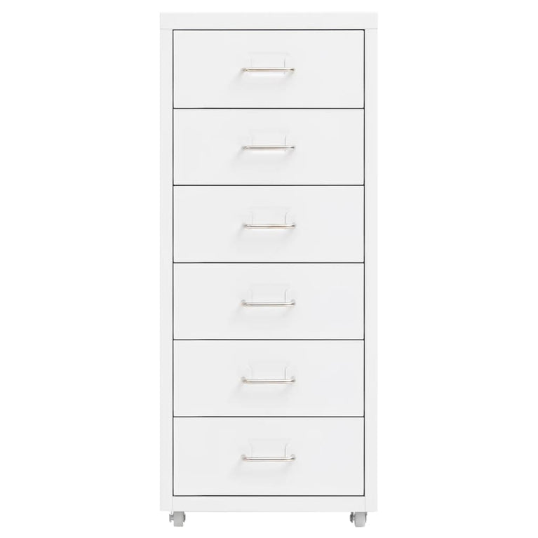 Ladeblok verrijdbaar 28x41x69 cm metaal wit