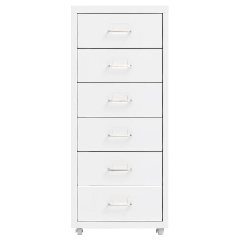 Ladeblok verrijdbaar 28x41x69 cm metaal wit