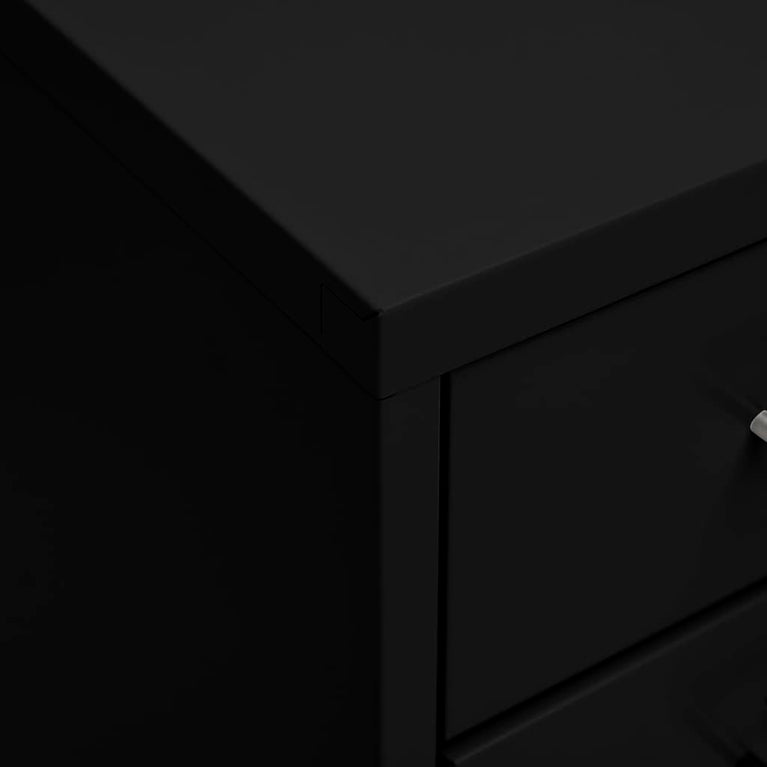 Ladeblok verrijdbaar 28x41x109 cm metaal zwart