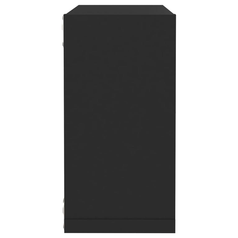 Wandschappen kubus 6 st 30x15x30 cm zwart