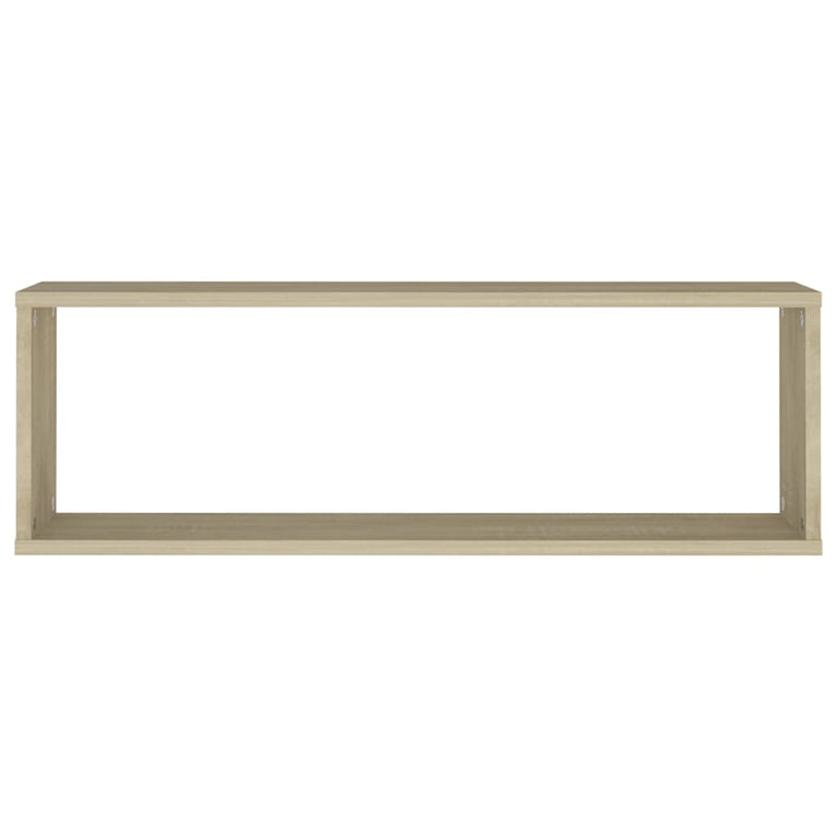 Wandschappen kubus 2 st 80x15x26,5 cm spaanplaat sonoma eiken MeubelReus