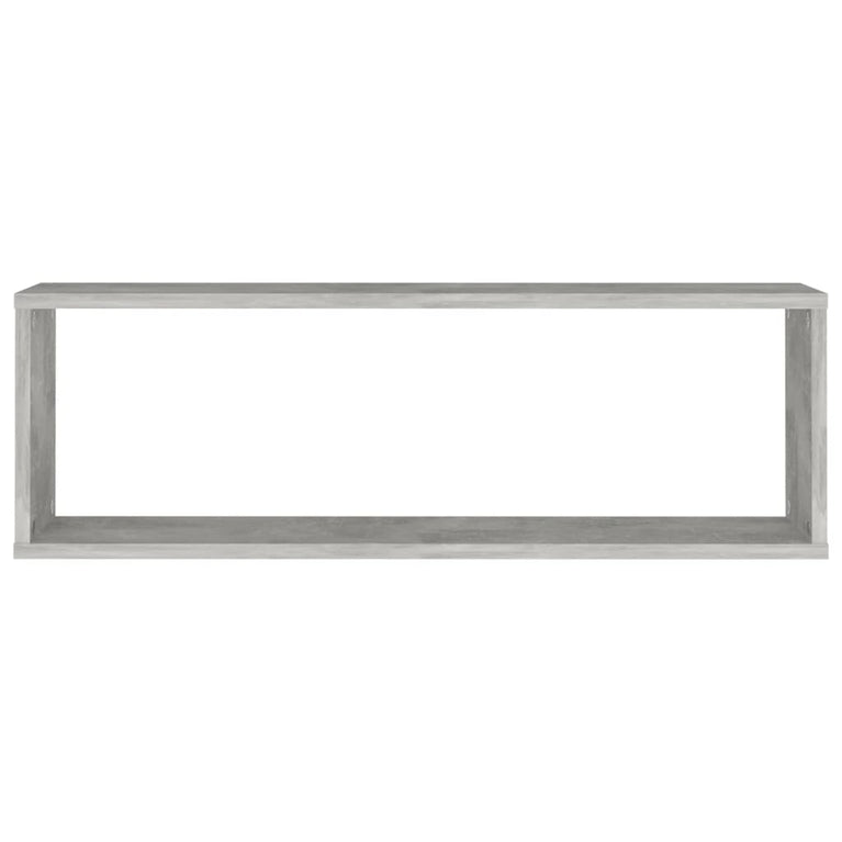 Wandschappen kubus 2 st 80x15x26,5 cm spaanplaat betongrijs MeubelReus