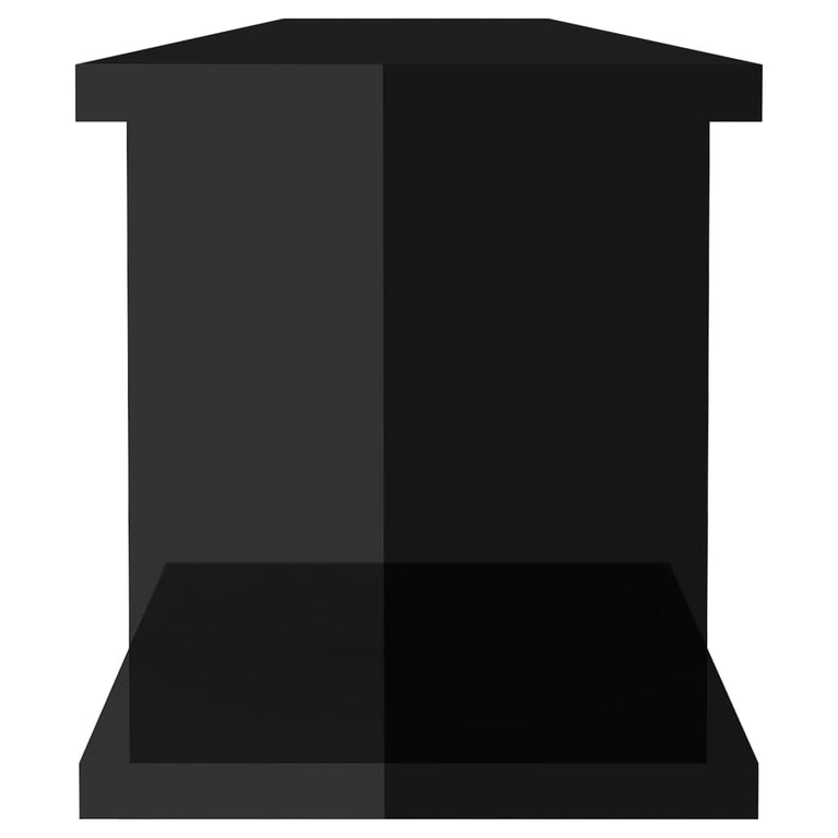 Wandschappen 2 st 90x18x20 cm spaanplaat hoogglans zwart MeubelReus