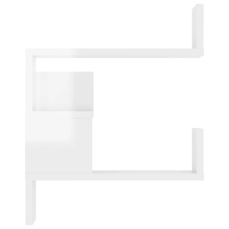 Hoekwandschappen 2 st 40x40x50 cm spaanplaat hoogglans wit MeubelReus