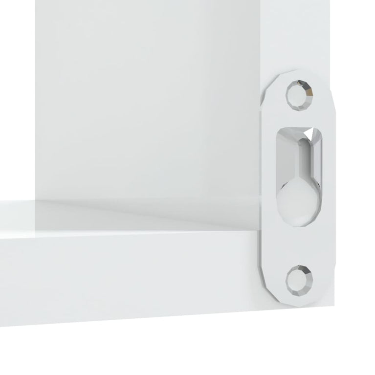 Hoekwandschappen 2 st 40x40x50 cm spaanplaat hoogglans wit MeubelReus