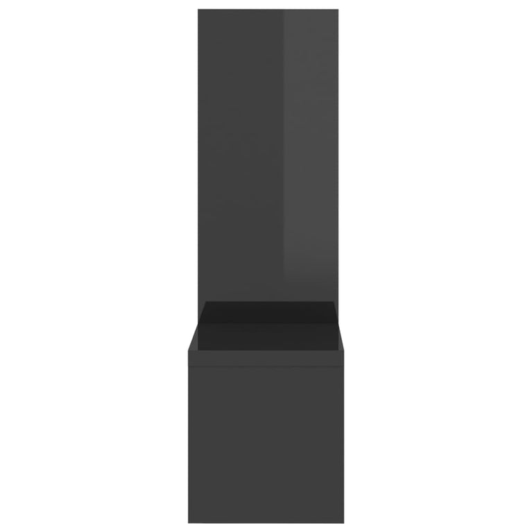 Wandschappen 2 st 50x15x50 cm spaanplaat hoogglans grijs MeubelReus