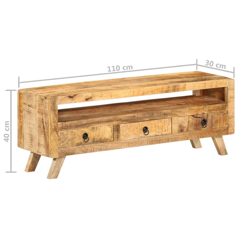 Tv-meubel 110x30x40 cm massief mangohout MeubelReus