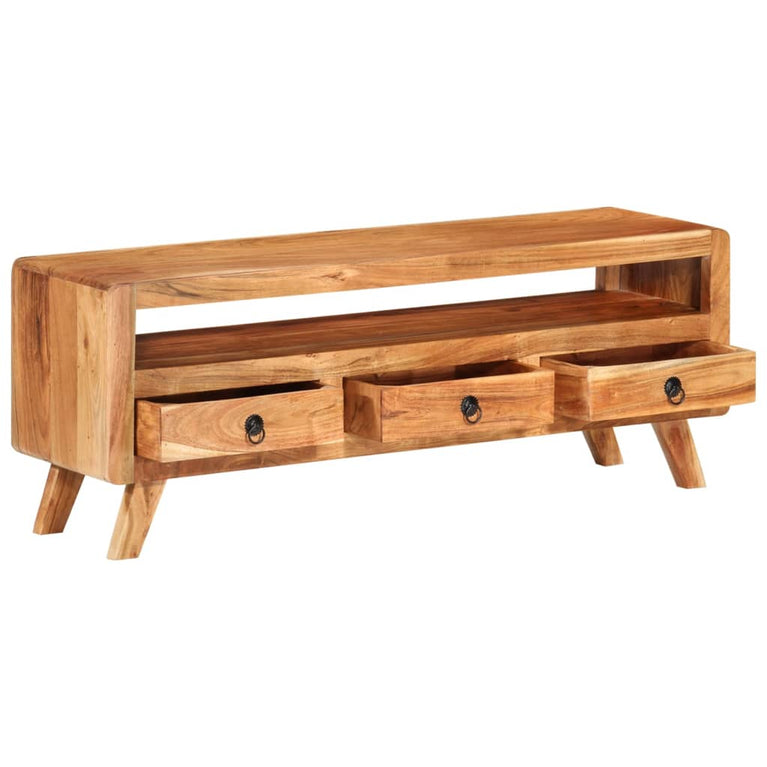 Tv-meubel 110x30x40 cm massief acaciahout MeubelReus