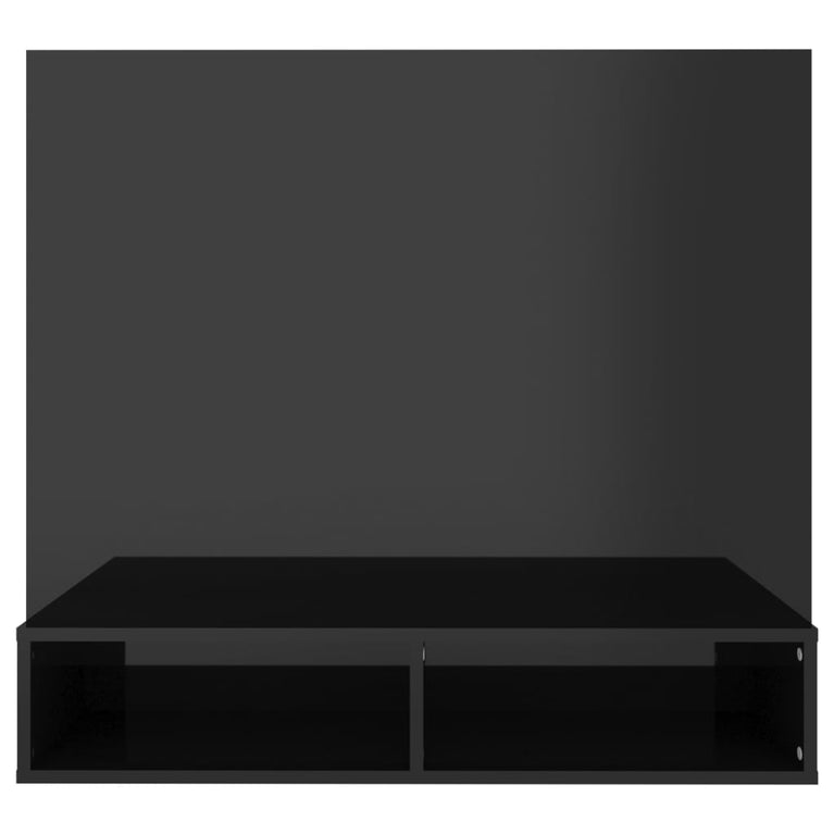 Tv-wandmeubel 102x23,5x90 cm spaanplaat hoogglans zwart MeubelReus