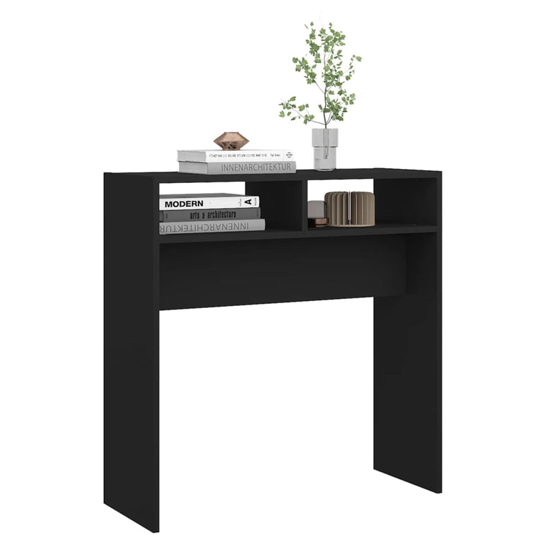 Wandtafel 78x30x80 cm bewerkt hout zwart MeubelReus