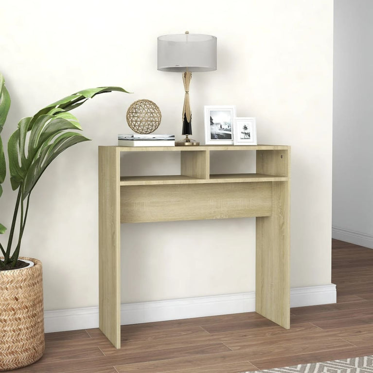 Wandtafel 78x30x80 cm spaanplaat sonoma eikenkleurig MeubelReus