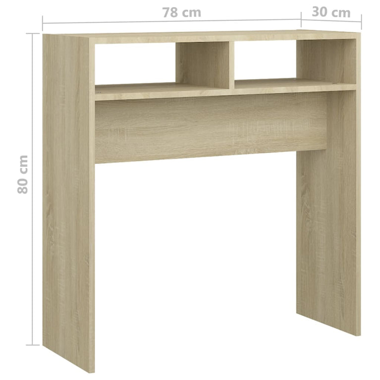 Wandtafel 78x30x80 cm spaanplaat sonoma eikenkleurig MeubelReus