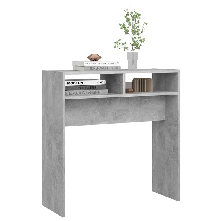Wandtafel 78x30x80 cm spaanplaat betongrijs MeubelReus