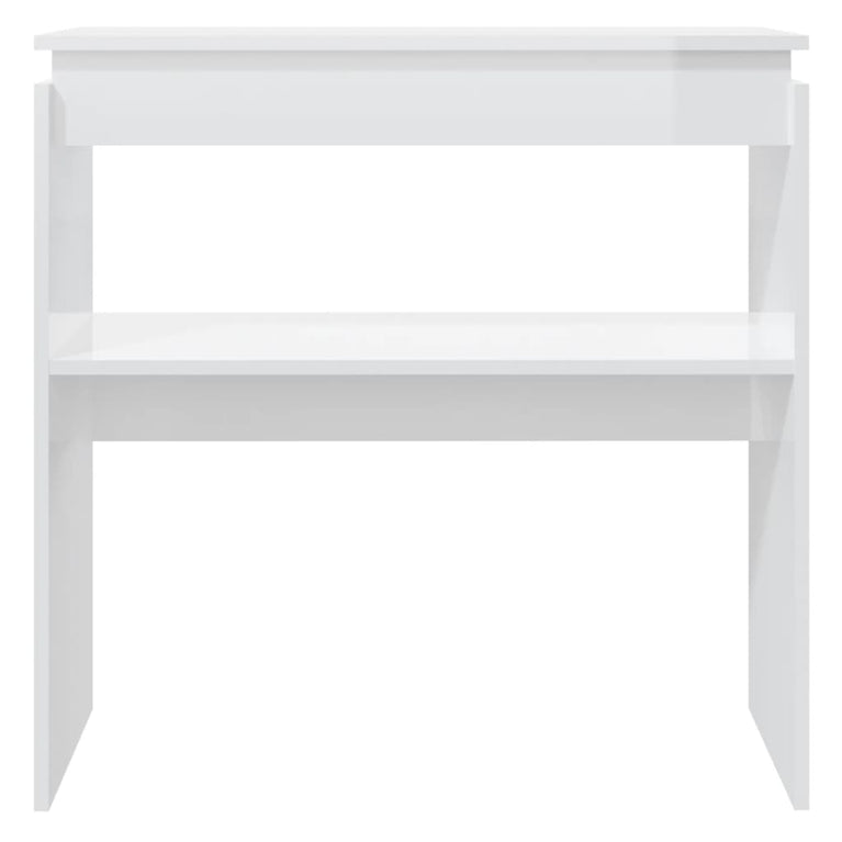 Wandtafel 80x30x80 cm spaanplaat hoogglans wit