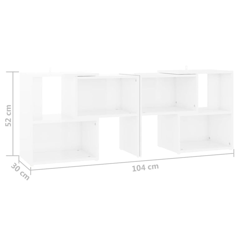 Tv-meubel 104x30x52 cm bewerkt hout wit MeubelReus