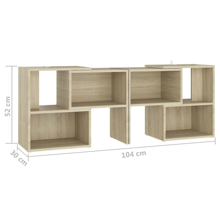 Tv-meubel 104x30x52 cm spaanplaat sonoma eikenkleurig MeubelReus