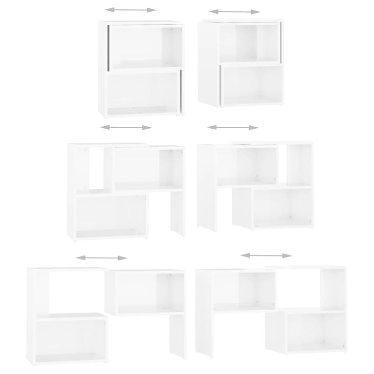 Tv-meubel 104x30x52 cm spaanplaat hoogglans wit MeubelReus