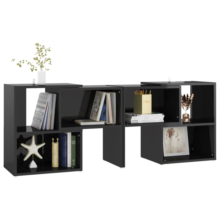 Tv-meubel 104x30x52 cm spaanplaat hoogglans zwart MeubelReus