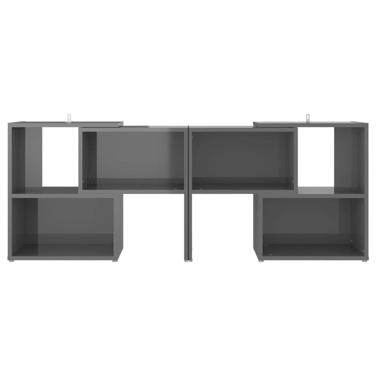 Tv-meubel 104x30x52 cm spaanplaat hoogglans grijs MeubelReus