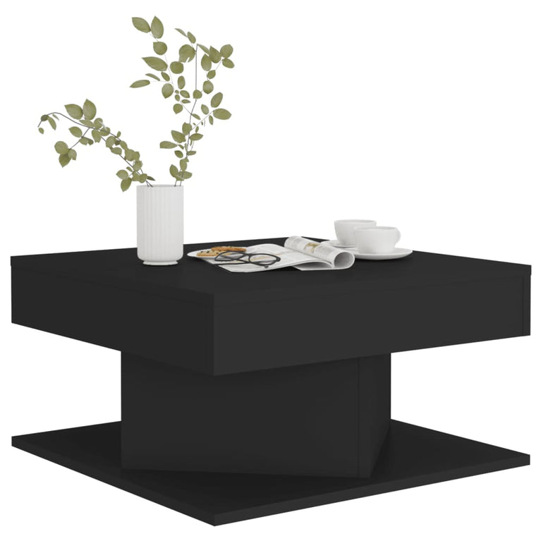 Salontafel 57x57x30 cm spaanplaat zwart