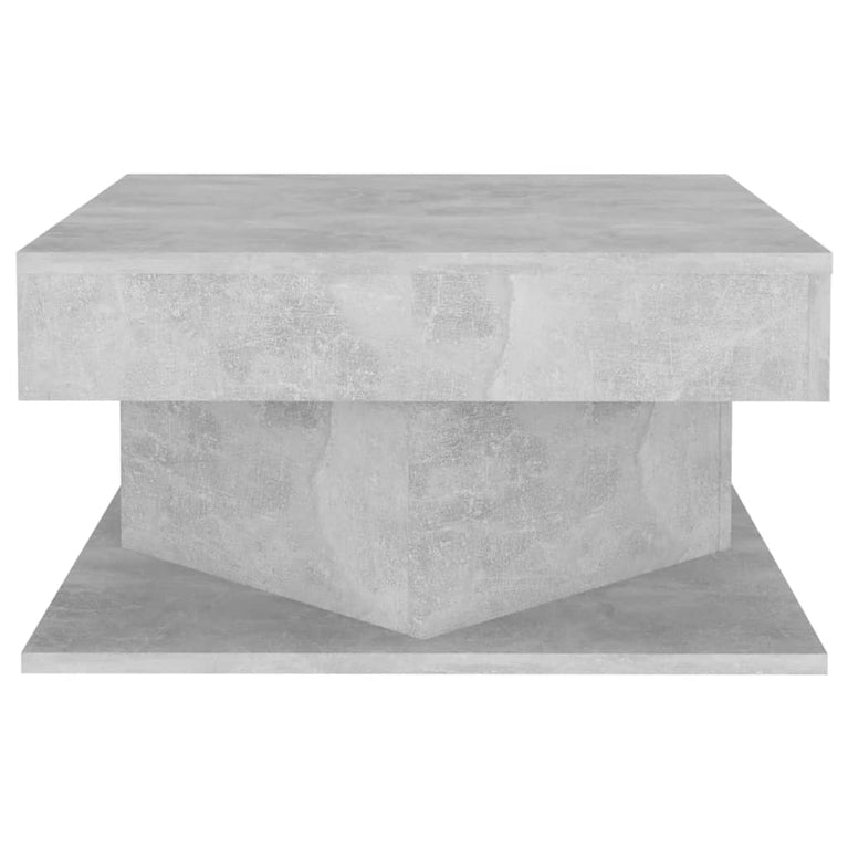 Salontafel 57x57x30 cm spaanplaat betongrijs
