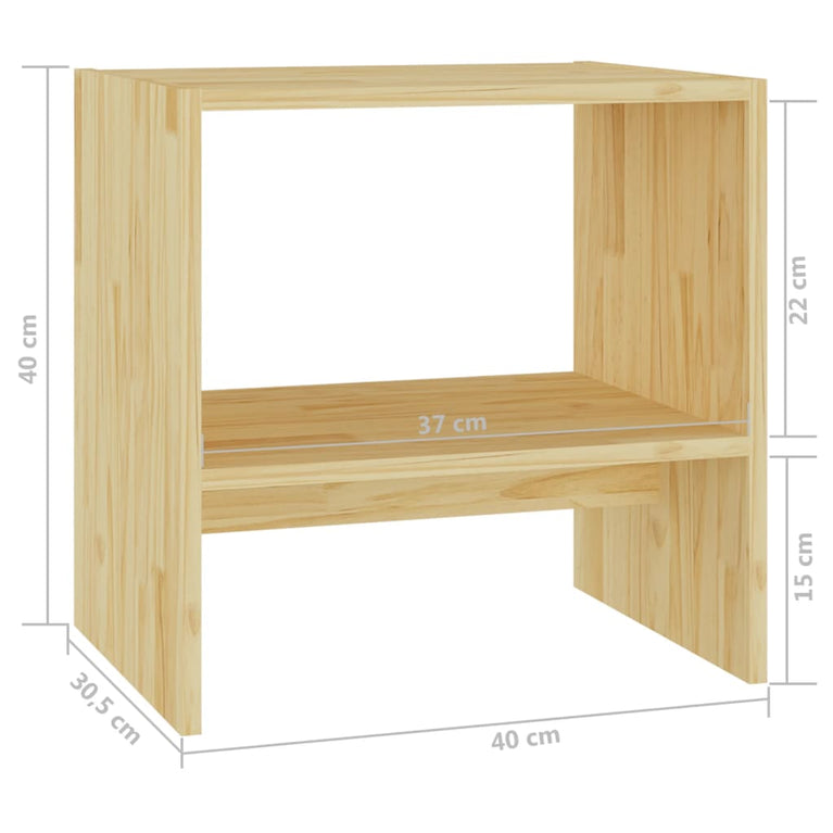 Nachtkastje 40x30,5x40 cm massief grenenhout MeubelReus