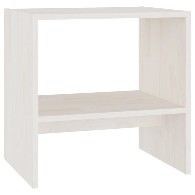 Nachtkastje 40x30,5x40 cm massief grenenhout wit MeubelReus