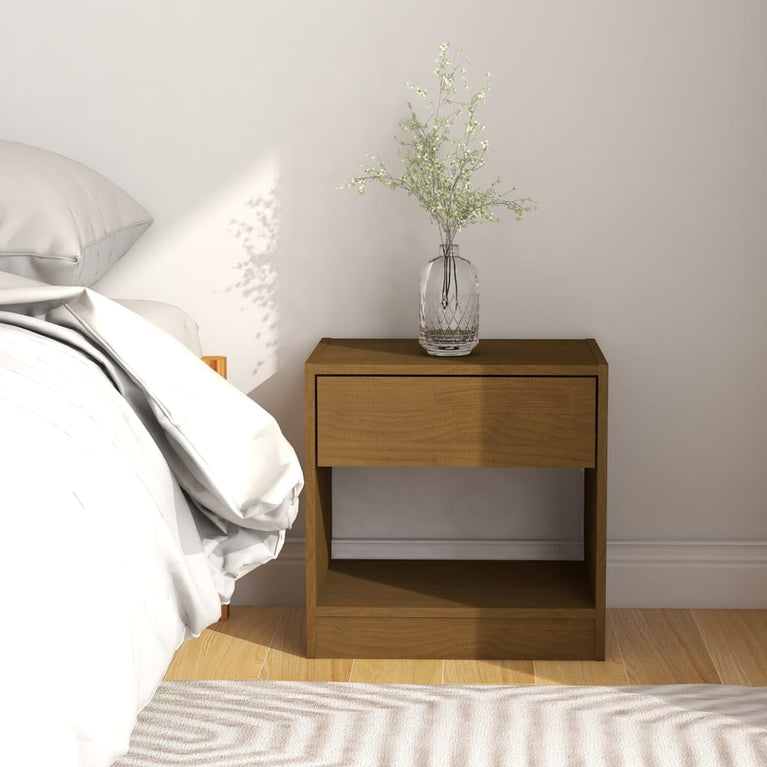 Nachtkastjes 2 st 40x31x40 cm massief grenenhout honingbruin MeubelReus