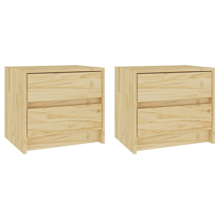 Nachtkastjes 2 st 40x30,5x35,5 cm massief grenenhout MeubelReus